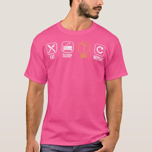Eat Sleep Sing Herhaal Opera House Vocalist Opera' T-shirt (Voorkant)