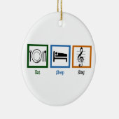 Eat Sleep Sing Keramisch Ornament (Rechts)