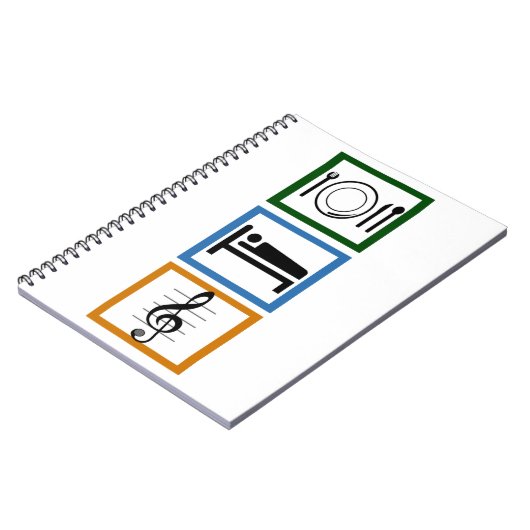 Eat Sleep Sing Notitieboek (Linkerzijde)