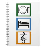 Eat Sleep Sing Notitieboek (Voorkant)