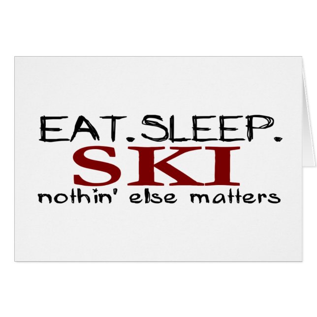 Eat Sleep Ski (Voorkant Horizontaal)