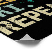 Eat Sleep Ski Herhaal Retro  skier Poster (Hoek)