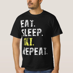 Eat Sleep Ski Herhalen - Fun Skiing Gift T-shirt