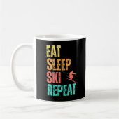 Eat Sleep Ski Herhalen Koffiemok (Links)
