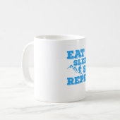 Eat Sleep Ski Herhalen Koffiemok (Voorkant links)