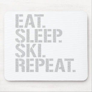 Eat Sleep Ski Herhalen Muismat