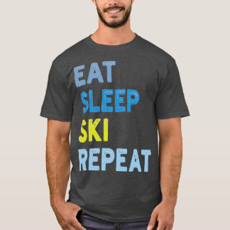 Eat Sleep Ski Herhalen T-shirt