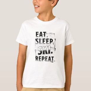 Eat Sleep Ski Herhalen T-shirt