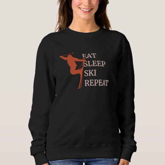 Eat Sleep Ski Herhalen Trui (Voorkant)