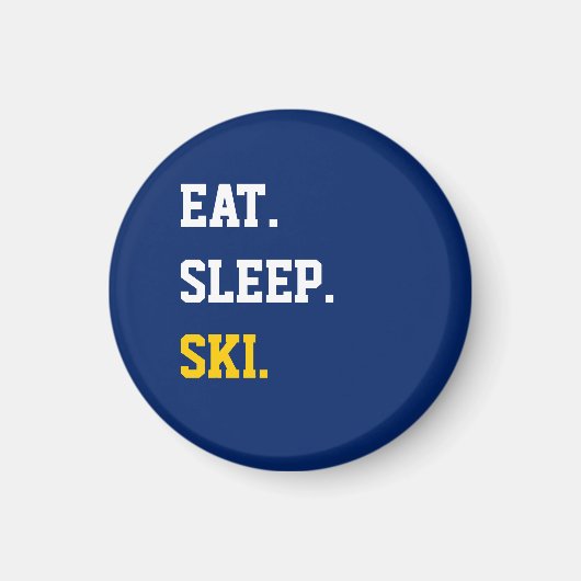 Eat Sleep Ski Magneet (Voorkant)