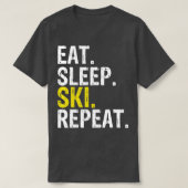 Eat Sleep Ski Repeat Gift Skiing (1)  T-shirt (Design voorkant)