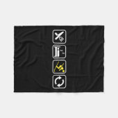 Eat Sleep Ski Repeat _ Skiing Lovers _ Skiers _ Wi Fleece Deken (Voorkant (Horizontaal))