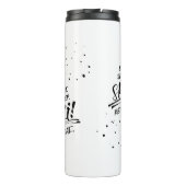 Eat Sleep Ski Repeat Thermal Tumbler Thermosbeker (Achterkant)