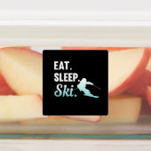 Eat Sleep Ski Skiing Skier Snowboard Winter Sports Labels (Aangebracht)