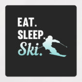 Eat Sleep Ski Skiing Skier Snowboard Winter Sports Labels (Design 2)