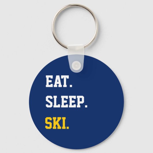 Eat Sleep Ski Sleutelhanger (Voorkant)
