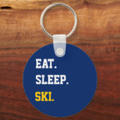 Eat Sleep Ski Sleutelhanger (Voorkant)