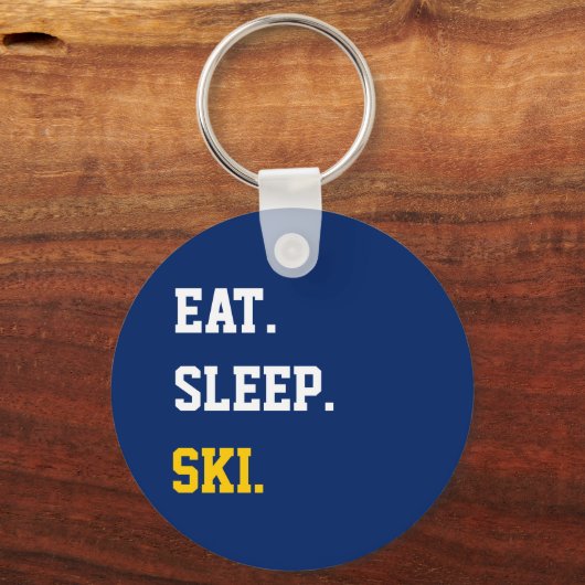 Eat Sleep Ski Sleutelhanger (Voorkant)