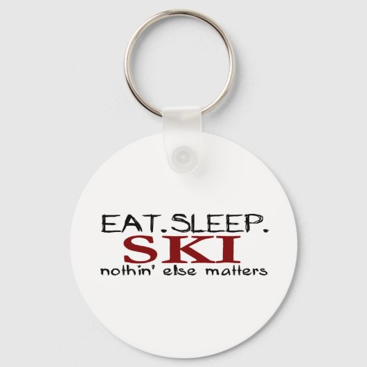 Eat Sleep Ski Sleutelhanger (Voorkant)