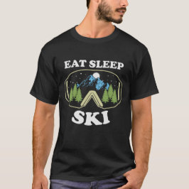 Eat Sleep Ski Snowboard Goggles T-Shirt