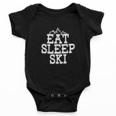 Eat Sleep Ski Wintersport Nieuwigheid Romper