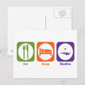 Eat Sleep Skydive Briefkaart (Voorkant / Achterkant)