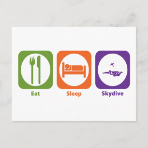 Eat Sleep Skydive Briefkaart