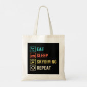 Eat Sleep Skydiving Herhaaldelijk Paragliding Skyd Tote Bag (Achterkant)
