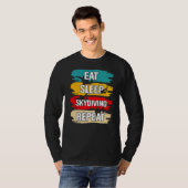 Eat Sleep Skydiving Herhalen T-shirt (Voorkant volledig)
