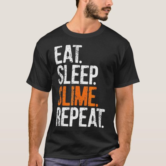 Eat Sleep Slime Repeat Tshirt (Voorkant)