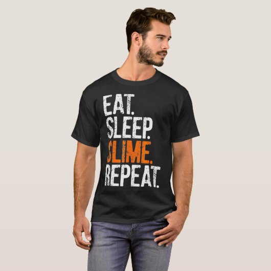 Eat Sleep Slime Repeat Tshirt (Voorkant volledig)