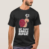 Eat Sleep Snails Repeat T-shirt (Voorkant)