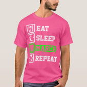 Eat Sleep Snare Drum Herhaal Grappige Snare Drum T-shirt (Voorkant)
