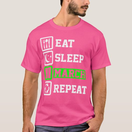 Eat Sleep Snare Drum Herhaal Grappige Snare Drum T-shirt (Voorkant)