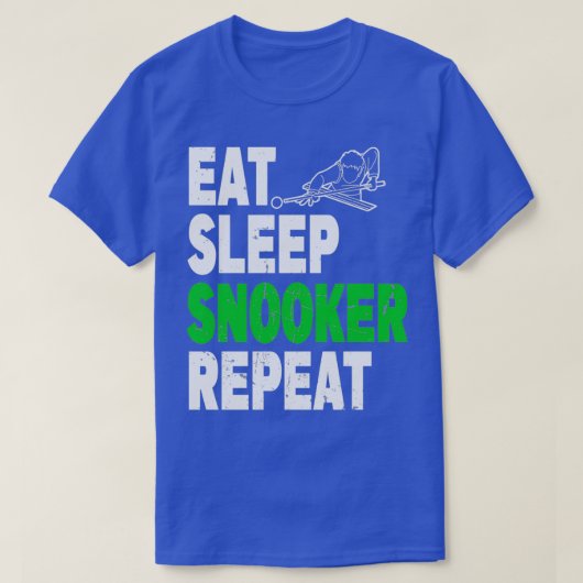 Eat Sleep Snooker Herhaal Snooker Design Classic T T-shirt (Design voorkant)