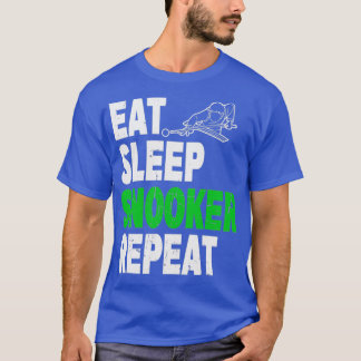 Eat Sleep Snooker Herhaal Snooker Design Classic T T-shirt