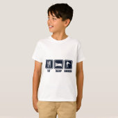 Eat Sleep Snooker Herhaal T Shirt (Voorkant volledig)