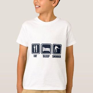 Eat Sleep Snooker Herhaal T Shirt