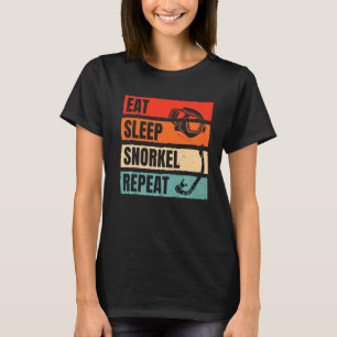 Eat Sleep Snorkel Herhaal Scuba Diver Diving Snork T-shirt