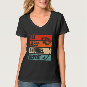 Eat Sleep Snorkel Herhaal Scuba Diver Diving Snork T-shirt