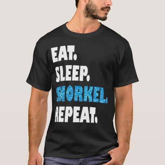 Eat Sleep Snorkel Repeat T-shirt (Voorkant)
