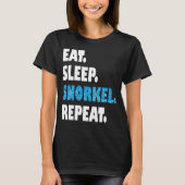 Eat Sleep Snorkel Repeat T-shirt (Voorkant)