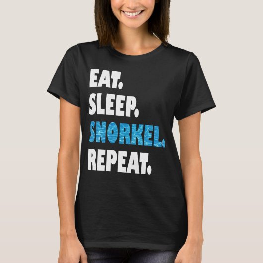 Eat Sleep Snorkel Repeat T-shirt (Voorkant)