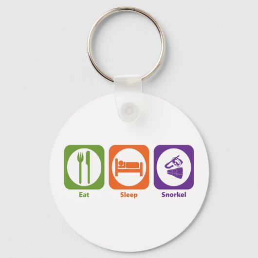 Eat Sleep Snorkel Sleutelhanger (Voorkant)