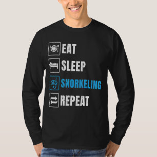 Eat Sleep Snorkeletscuba Diver Diving Sno herhalen T-shirt
