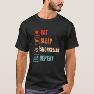 Eat Sleep Snorkeletscuba Diver Diving Sno herhalen T-shirt