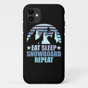 Eat Sleep Snowboard Herhalen Case-Mate iPhone Case