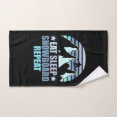 Eat Sleep Snowboard Herhalen Handdoek (Handdoek)