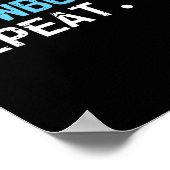 Eat Sleep Snowboard Herhalen Hobby Snowboarder Poster (Hoek)