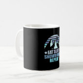 Eat Sleep Snowboard Herhalen Koffiemok (Voorkant links)
